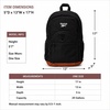 image:imageReebok Travel Backpack Water Resistant Everyday Bag with Laptop Sleeve  Padded Back Panel Adjustable Straps Front Zip Pocket Side Mesh Pockets Durable Nylon Build Easycare FabricHarber Black