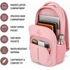 image:imageReebok Travel Backpack Water Resistant Everyday Bag with Laptop Sleeve  Padded Back Panel Adjustable Straps Front Zip Pocket Side Mesh Pockets Durable Nylon Build Easycare FabricSonny Smokey Rose