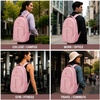 image:imageReebok Travel Backpack Water Resistant Everyday Bag with Laptop Sleeve  Padded Back Panel Adjustable Straps Front Zip Pocket Side Mesh Pockets Durable Nylon Build Easycare FabricSonny Smokey Rose