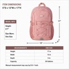 image:imageReebok Travel Backpack Water Resistant Everyday Bag with Laptop Sleeve  Padded Back Panel Adjustable Straps Front Zip Pocket Side Mesh Pockets Durable Nylon Build Easycare FabricBristol Smoky Rose