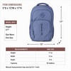 image:imageReebok Travel Backpack Water Resistant Everyday Bag with Laptop Sleeve  Padded Back Panel Adjustable Straps Front Zip Pocket Side Mesh Pockets Durable Nylon Build Easycare FabricSonny Blue Luxe