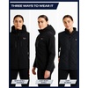 image:imageReebok Womens 3in1 Softshell Ski Jacket with Removable Puffer Liner  Waterproof Shell Pairs with a Zipin Insulated Layer for YearRound Versatility Ideal for Alpine Trips or Everyday WearBlack Ink