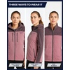 image:imageReebok Womens 3in1 Softshell Ski Jacket with Removable Puffer Liner  Waterproof Shell Pairs with a Zipin Insulated Layer for YearRound Versatility Ideal for Alpine Trips or Everyday WearOrchid Pink