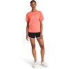 image:imageReebok Womens Big Logo 100 Cotton Lightweight Crewneck TShirt Relaxed FitSunset Coral  Metallic Outline