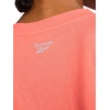 image:imageReebok Womens Big Logo 100 Cotton Lightweight Crewneck TShirt Relaxed FitSunset Coral  Metallic Outline