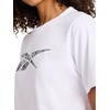 image:imageReebok Womens Big Logo 100 Cotton Lightweight Crewneck TShirt Relaxed FitWhite  Snake