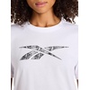 image:imageReebok Womens Big Logo 100 Cotton Lightweight Crewneck TShirt Relaxed FitWhite  Snake