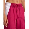 image:imageReebok Womens Bv Woven Pant Standard Fit 29 Inseam Lightweight Nylon Crinkle Woven FabricVector Very Berry