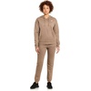 image:imageReebok Womens CinchBottom Sweatpant Standard Fit Midweight CottonPoly FabricFossil  External Drawstring