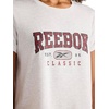 image:imageReebok Womens Classic Athletic Graphic Crewneck Cropped TShirtEgret HeatherRetro Red