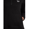 image:imageReebok Womens Classic Halfzip Sweatshirt Standard Fit Midweight Cottonpoly Fleece FabricBlack