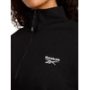 image:imageReebok Womens Classic Halfzip Sweatshirt Standard Fit Midweight Cottonpoly Fleece FabricBlack