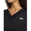 image:imageReebok Womens Collegiate Vneck Sweatshirt Standard Fit Midweight Cottonpoly FabricBlack