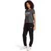 image:imageReebok Womens Crewneck TShirt Standard Fit Lightweight Stretch Poly Soft Jersey FabBlack Heather