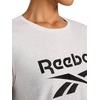 image:imageReebok Womens Crewneck TShirt Standard Fit Lightweight Stretch Poly Soft Jersey FabEgret Heather