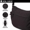 image:imageReebok Womens Crossbody Bag  Lightweight Stylish Nylon Quilted and NonQuilted Everyday Crossbody Sling Bags for WomenKimberly  Black
