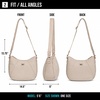 image:imageReebok Womens Crossbody Bag  Lightweight Stylish Nylon Quilted and NonQuilted Everyday Crossbody Sling Bags for WomenSamantha Beige