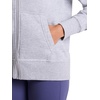 image:imageReebok Womens Embroidery Fullzip Hoodie Standard Fit Midweight Cottonpoly FabricGrey Heather