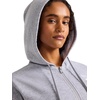 image:imageReebok Womens Embroidery Fullzip Hoodie Standard Fit Midweight Cottonpoly FabricGrey Heather