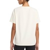image:imageReebok Womens Embroidery Hit Graphic Crewneck TShirt Standard Fit Lightweight Stretch Cotton FabricAlabaster  Oversized