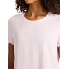 image:imageReebok Womens Embroidery Hit Graphic Crewneck TShirt Standard Fit Lightweight Stretch Cotton FabricFrosted Berry  Standard