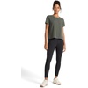 image:imageReebok Womens Embroidery Hit Graphic Crewneck TShirt Standard Fit Lightweight Stretch Cotton FabricGrit Green  Standard