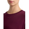 image:imageReebok Womens Embroidery Hit Long Sleeve Crewneck Top Standard Fit Lightweight Stretch Cotton FabricBlack Cherry