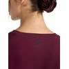 image:imageReebok Womens Embroidery Hit Long Sleeve Crewneck Top Standard Fit Lightweight Stretch Cotton FabricBlack Cherry