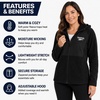 image:imageReebok Womens Fleece Jacket Lightweight ZipUp Hooded Winter Coat for Women  SuperSoft Plush Lining Feels Great Against Skin Versatile for Errands or Outdoor Wear Easy Layer Into WinterJet Black