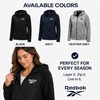 image:imageReebok Womens Fleece Jacket Lightweight ZipUp Hooded Winter Coat for Women  SuperSoft Plush Lining Feels Great Against Skin Versatile for Errands or Outdoor Wear Easy Layer Into WinterJet Black