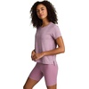image:imageReebok Womens Flow Tshirt and 6 Short Set Slim Fit Moisture WickingBerry Chill