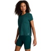 image:imageReebok Womens Flow Tshirt and 6 Short Set Slim Fit Moisture WickingMetal Green