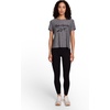 image:imageReebok Womens Glow Short Sleeve Crop Top TShirtBlack Heather