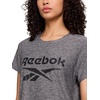 image:imageReebok Womens Glow Short Sleeve Crop Top TShirtBlack Heather