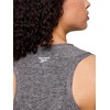 image:imageReebok Womens Glow Sleeveless Cropped Tank TopBlack Heather