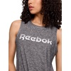 image:imageReebok Womens Glow Sleeveless Cropped Tank TopBlack Heather