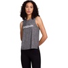 image:imageReebok Womens Glow Sleeveless Cropped Tank TopBlack Heather
