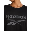 image:imageReebok Womens Graphic Crewneck TShirtBlack  Lockup