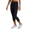 image:imageReebok Womens Id Train Capri Slim Fit 20 Inseam Lightweight Stretch Poly Motion Interlock Fabric MoistureWickingBlack