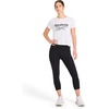 image:imageReebok Womens Id Train Capri Slim Fit 20 Inseam Lightweight Stretch Poly Motion Interlock Fabric MoistureWickingOriginal Black