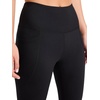 image:imageReebok Womens Id Train Capri Slim Fit 20 Inseam Lightweight Stretch Poly Motion Interlock Fabric MoistureWickingOriginal Black