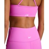 image:imageReebok Womens Id Train Capri Slim Fit 20 Inseam Lightweight Stretch Poly Motion Interlock Fabric MoistureWickingVector Virtual Pink