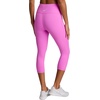 image:imageReebok Womens Id Train Capri Slim Fit 20 Inseam Lightweight Stretch Poly Motion Interlock Fabric MoistureWickingVector Virtual Pink
