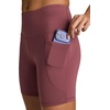 image:imageReebok Womens Id Train Hr 6 Bike Short Slim Fit Lightweight Poly Interlock Fabric MoistureWickingBlackberry