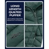 image:imageReebok Womens Long Puffer Parka Quilted Midweight Winter Jacket for Women  Full Coverage Silhouette for Daily ColdWeather Wear Flattering Fit Through Every Shape Transitions Into WinterHunter Green