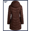 image:imageReebok Womens Long Puffer Parka Quilted Midweight Winter Jacket for Women  Full Coverage Silhouette for Daily ColdWeather Wear Flattering Fit Through Every Shape Transitions Into WinterDark Brown