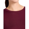 image:imageReebok Womens Long Sleeve Crewneck Top Standard Fit Lightweight Stretch Poly Marled Jersey FabricBlack Cherry