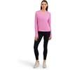 image:imageReebok Womens Long Sleeve Crewneck Top Standard Fit Lightweight Stretch Poly Marled Jersey FabricCrocus Heather
