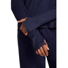 image:imageReebok Womens Long Sleeve Crewneck Top Standard Fit Lightweight Stretch Poly Marled Jersey FabricNavy