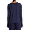 image:imageReebok Womens Long Sleeve Crewneck Top Standard Fit Lightweight Stretch Poly Marled Jersey FabricNavy